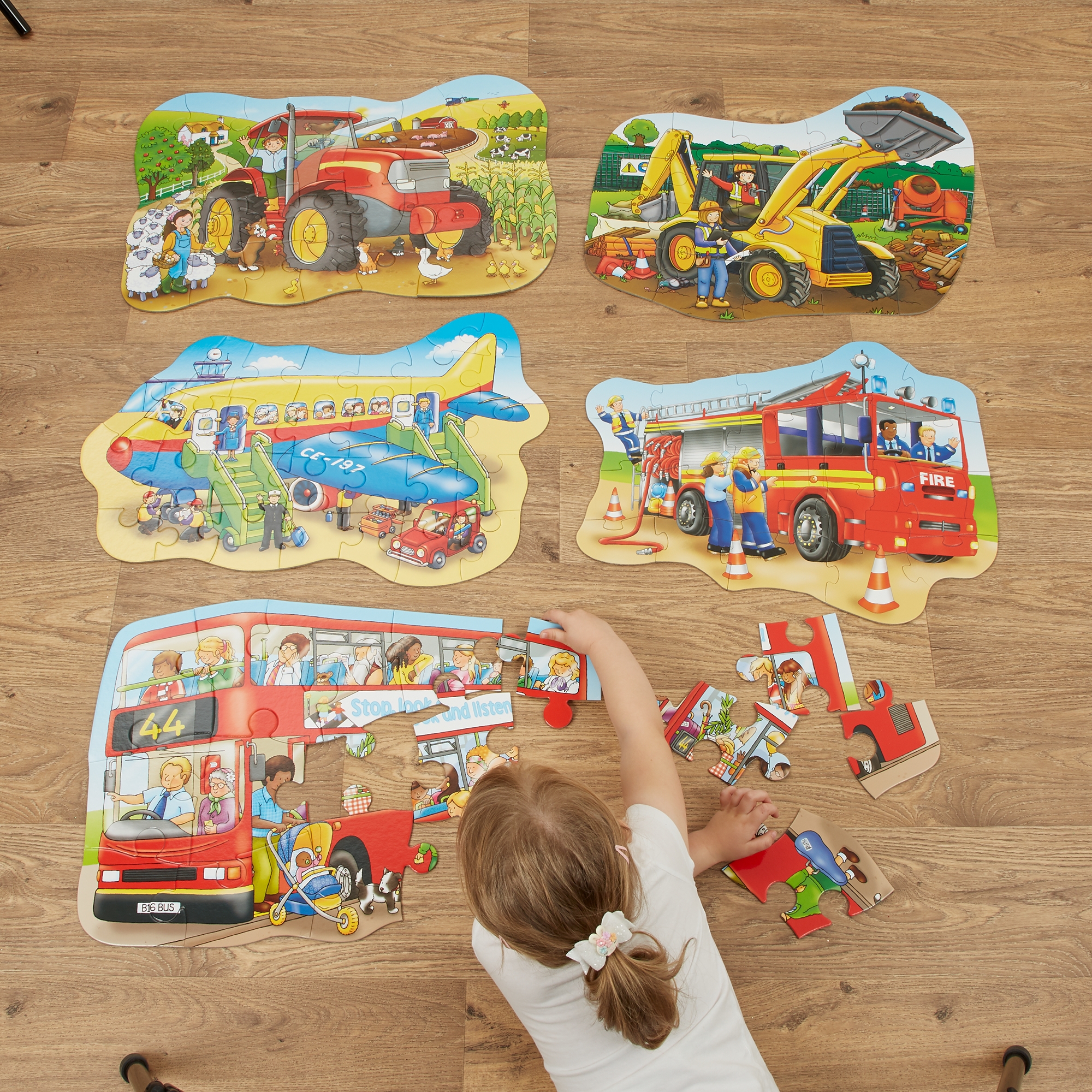 Transport Floor Jigsaw Puzzles - Pack of 5
